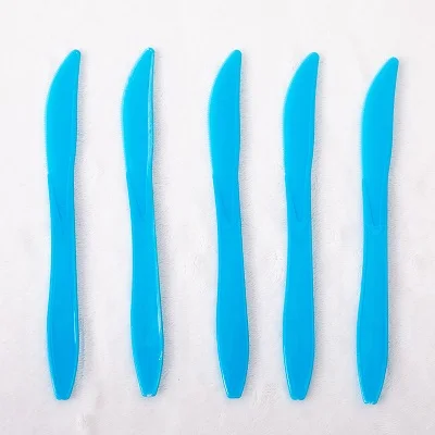 blue Knife 10pcs Синие розовые зубы тема детская вечеринка день рождения девочки мальчики одноразовые посуда бумажные тарелки и соломки салфетки для стаканчиков вечерние принадлежности - Цвет: blue Knife 10pcs
