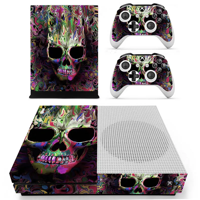 YS-xboxoneS-2169 Каратель кожи для Xbox One S Наклейка vinilo pegatina для microsoft Xbox one Slim консоли и два контроллера оболочки - Цвет: YS-xboxoneS-2169
