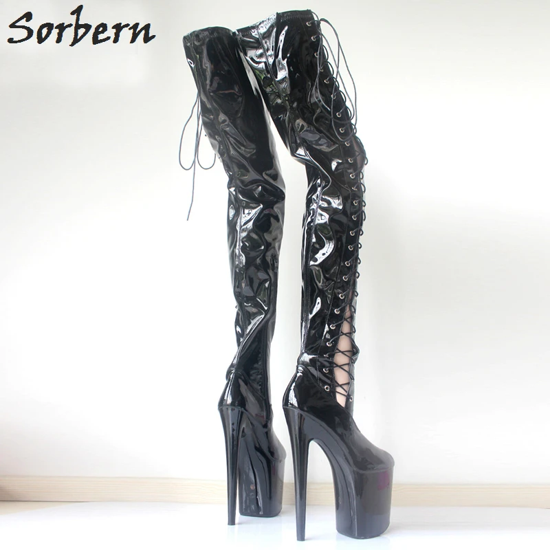 Женские ботфорты на высоком каблуке Sorbern Wild Fenty молнии 8 дюймов 2018|boots zipper|high heels