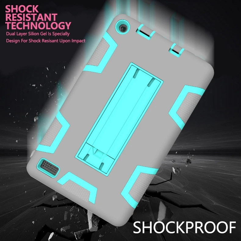 Чехол для Amazon fire 7 &quot(2017) крышка ударопрочный гибридные три Слои Heavy Duty Броня