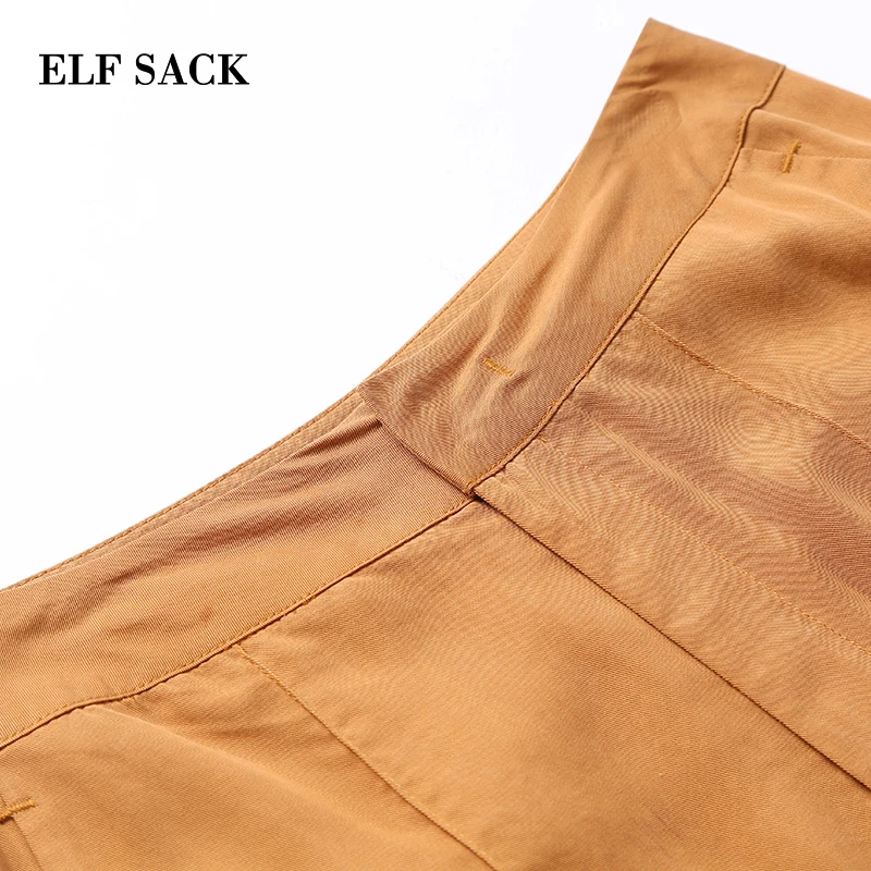 Женские широкие брюки ELFSACK повседневные однотонные прямые винтажные школьные со
