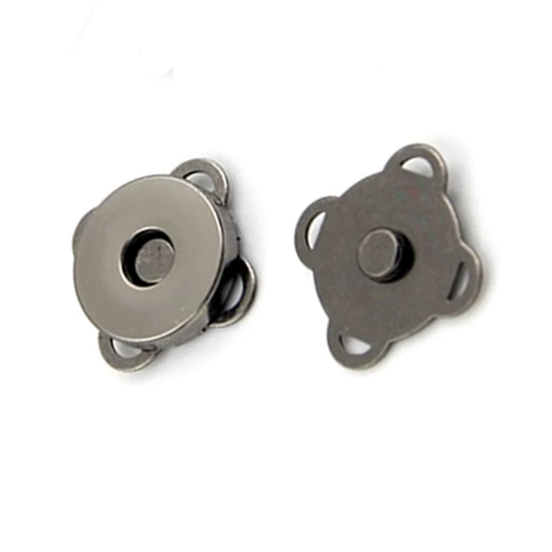 

50Pcs Magnetic Clasps Snap Plum Blossom Shape Metal For Handbag Purse Bag DIY Accessories 10x10mm