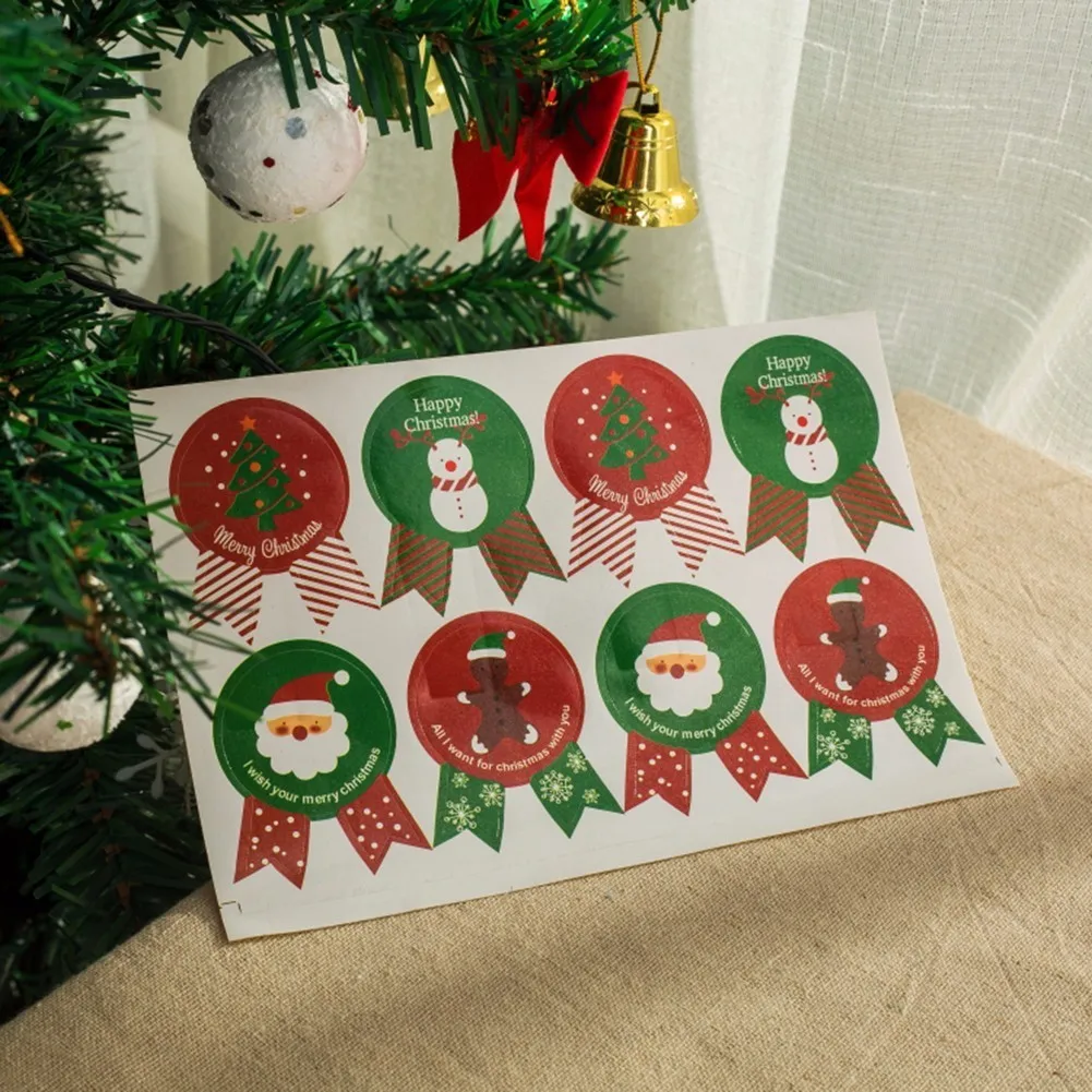80 шт./лот милые рождественские Стикеры с уплотнением наклейки имбирным печеньем