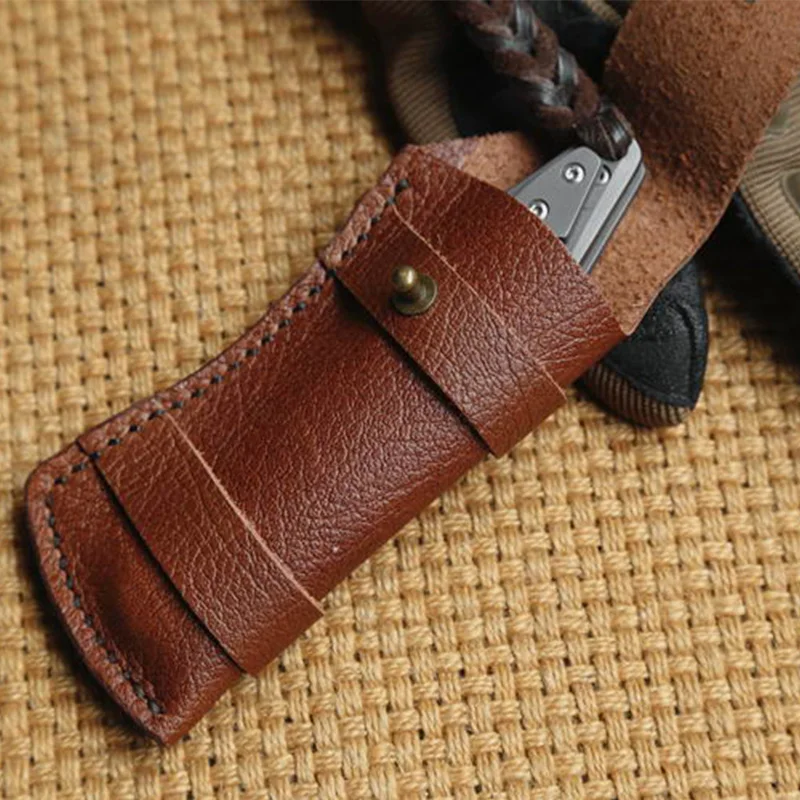 Нож Футляр кожаный нож первый слой из воловьей кожи карманные ножи ножной каркас