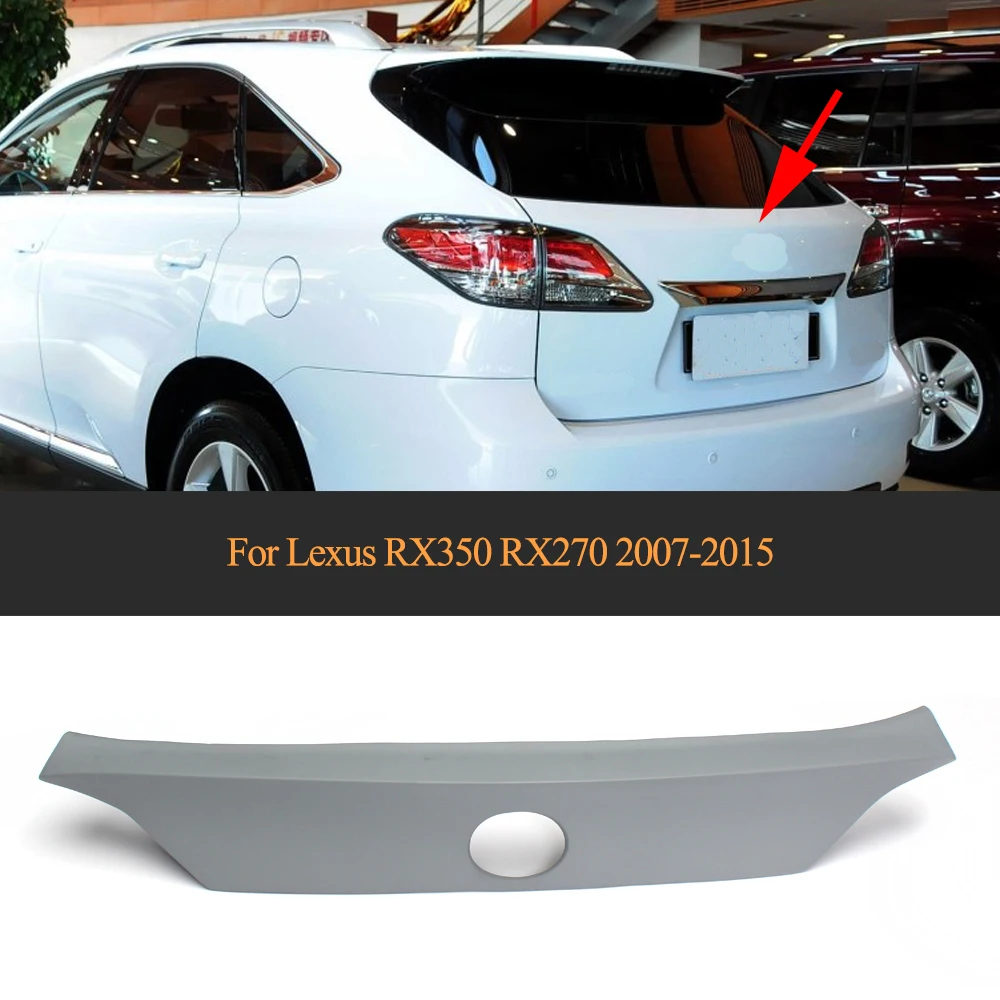 

Car Rear Spoiler Wing for Lexus RX350 RX270 2007-2015 Rear Trunk Spoiler Wing Boot Lip PU Grey Primer Paint