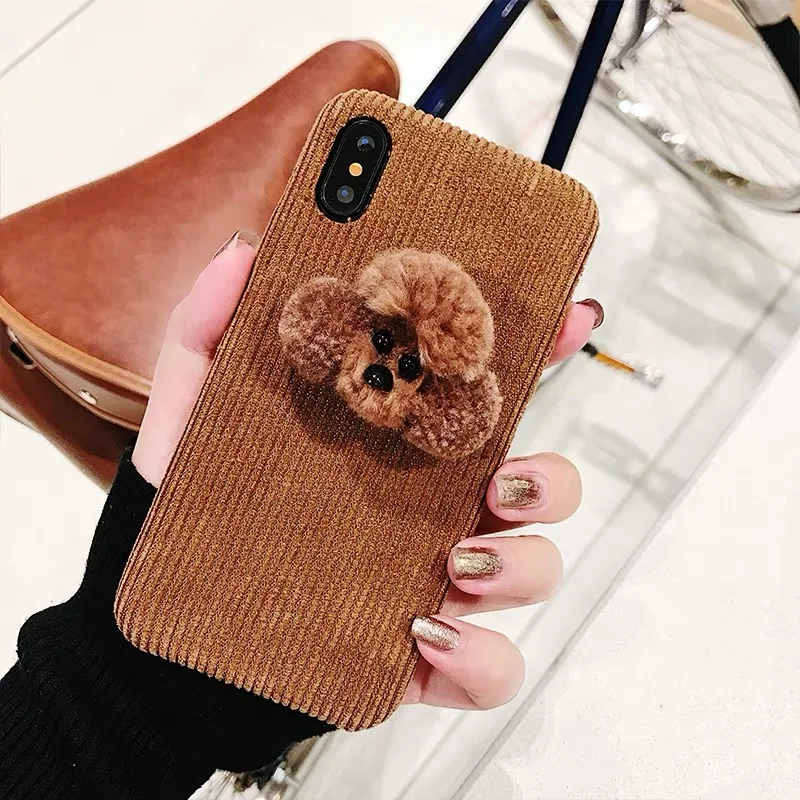 Милый мультяшный чехол с собакой для iPhone XS Max XR X 6 6S 7 8 Plus чехлы телефонов 3D