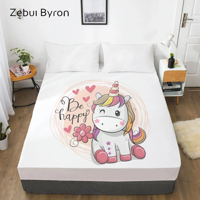 Простыня с 3D рисунком из мультфильма эластичная простыня для