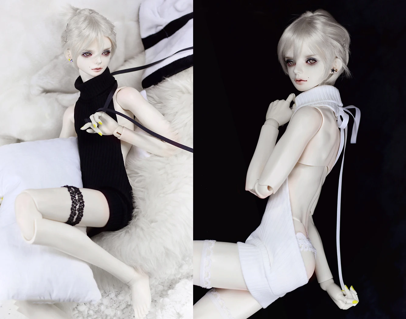 Свитер без спинки с высоким отворотом унисекс для BJD 1/4 MSD 1/3 SD16 DD Одежда кукол