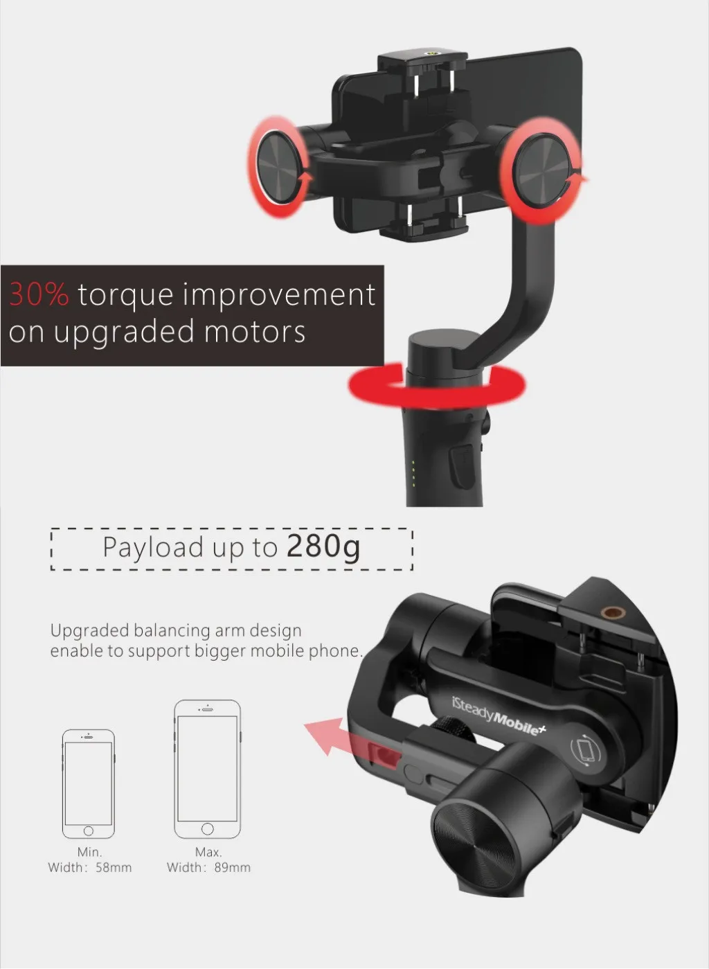 Vimble 2 стабилизатор 3-осевой портативный смартфон Gimbal с 183 мм телескопическая стойка Штатив для iPhone Gopro экшн Камера