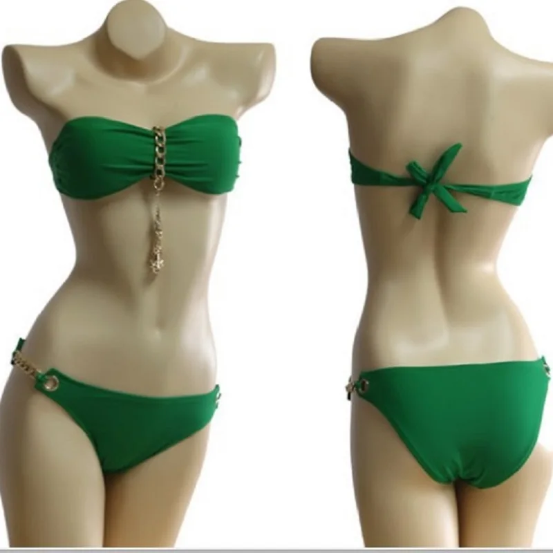 Новое бикини взрывной чистый многоцветный низкая спина якорь цепь высокая