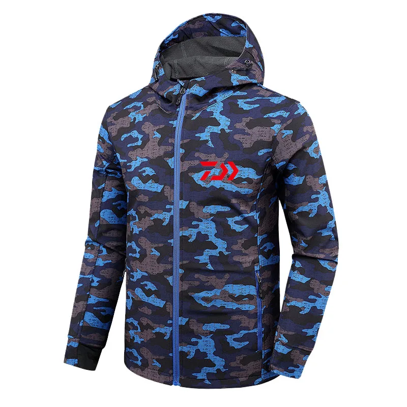 Cam Blue Daiwa зимняя уличная куртка для бега для кемпинга Мужская ветровка быстросохнущая одежда для рыбалки теплая одежда куртка для альпинизма - Цвет: Cam Blue