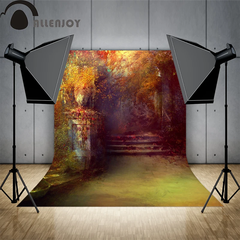 Allenjoy фон для фотосъемки с золотыми листьями теплым солнечным светом свадебные