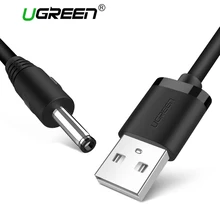 Ugreen USB для постоянного тока 3,5 мм кабель питания USB A штекер 3,5 разъем 5 в блок питания зарядное устройство адаптер для концентратора USB вентилятор кабель питания