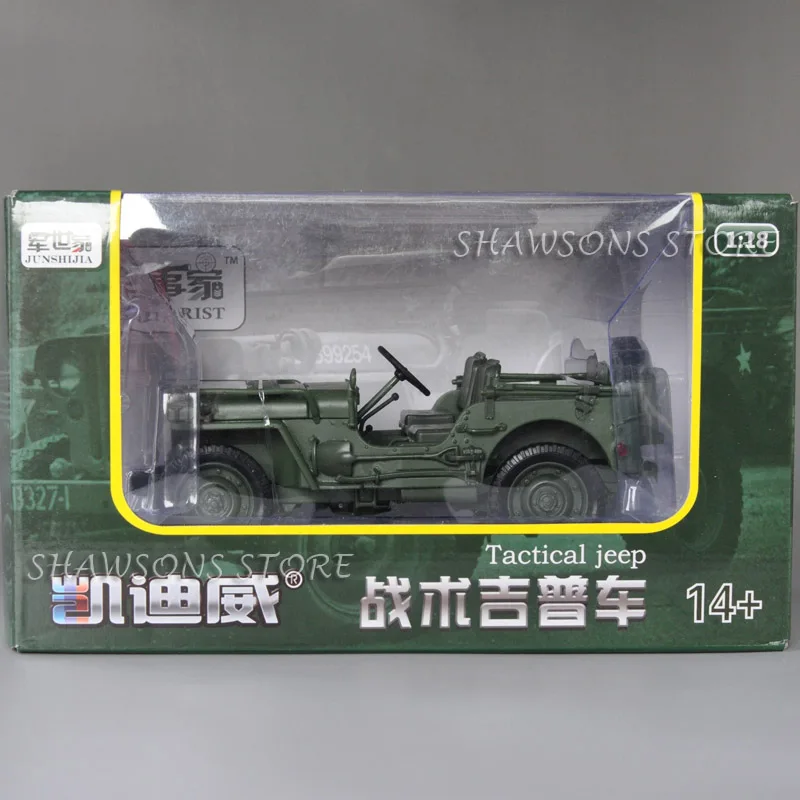 Литая металлическая модель автомобиля игрушки 1:18 Jeep военный автомобиль Willys