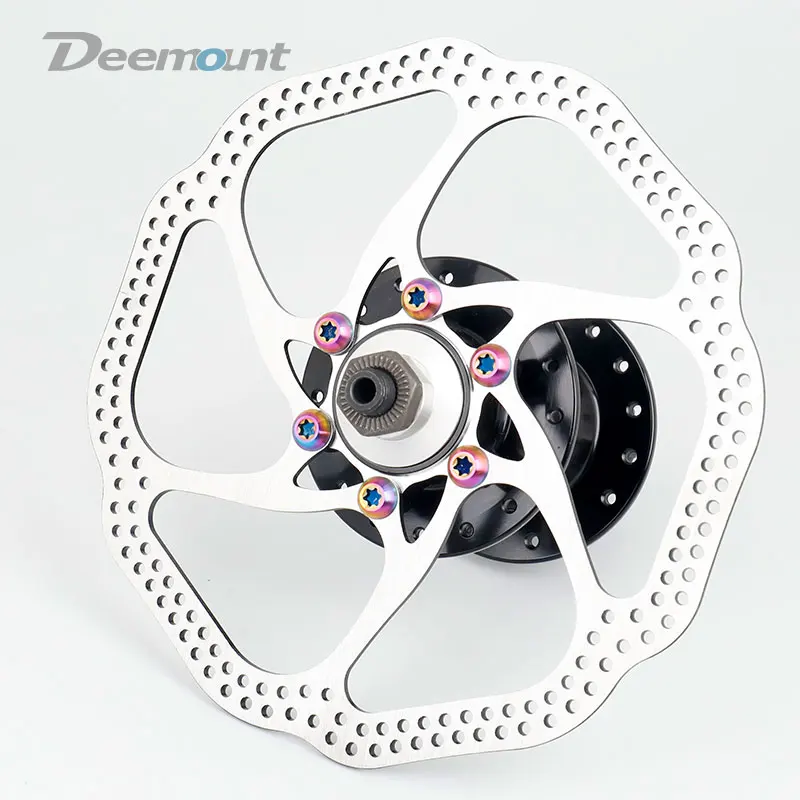 Deemount M5x10mm Disk Brake Rotor Bolts T25 Torx Titanium Bicycle Parts MTB Mountain Bike Brake Rotor Ti Screw 6PCS or 12PCS