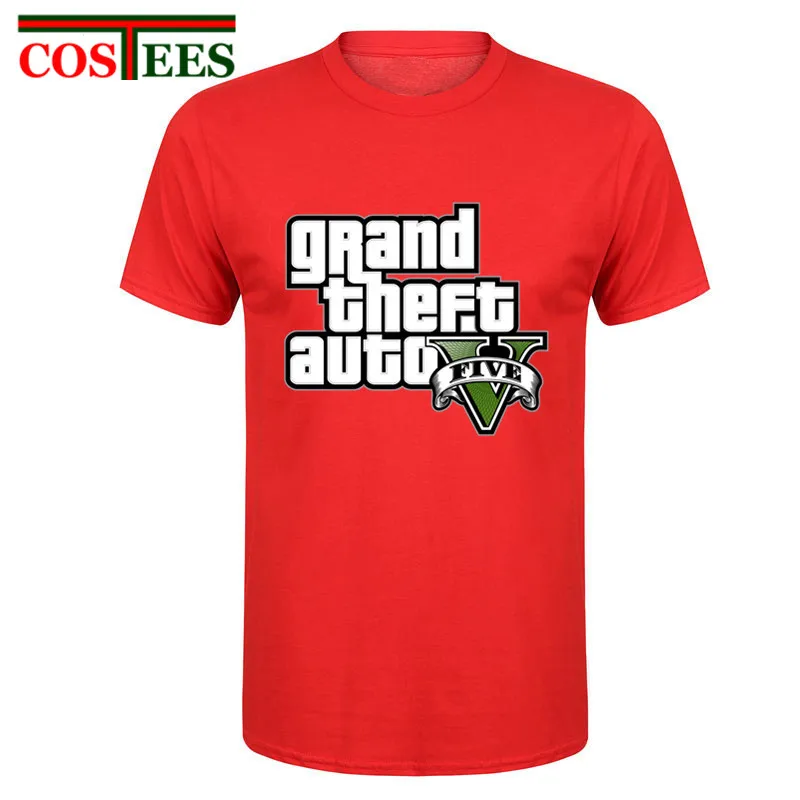 Новый летний стиль Хлопковая мужская одежда Grand Theft Auto 3D GTA 5 футболка с логотипом