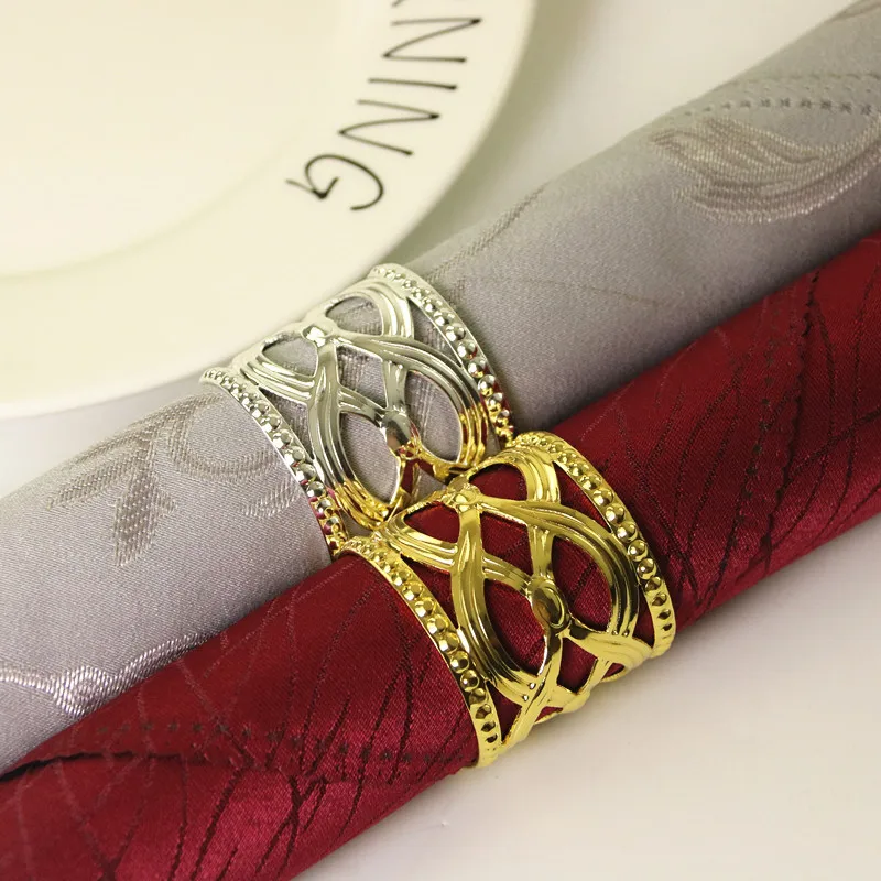 6 шт. лента для салфеток Пряжка из нержавеющей стали золото/серебро пряжка еды