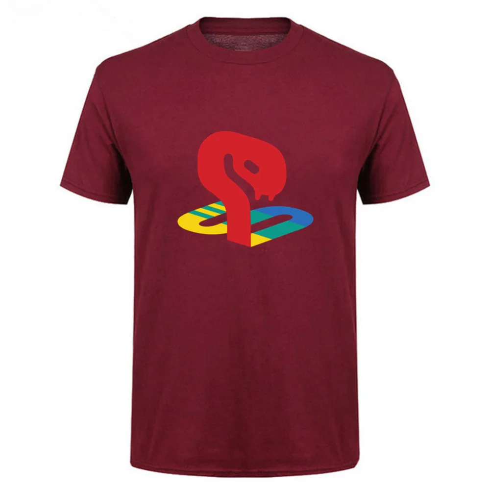 2019 Summer new Design Playstation Sony Logo Gamer Licensed men's top tees man 100%cotton tee shirt | Мужская одежда