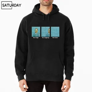 Мужская толстовка с капюшоном Ван Гог Ван Гон, уличная одежда, черная толстовка с капюшоном в стиле Харадзюку, женские свитшоты Харадзюку