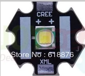 2 шт. CREE XML XM L T6 LED U2 10 Вт белый светодиодный чип высокой мощности на 20 мм печатной
