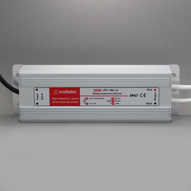 (LPV-120-12) CE RoHS DC 12V 120W Водонепроницаемый Светодиодный драйвер питания IP67 110VAC или 220VAC