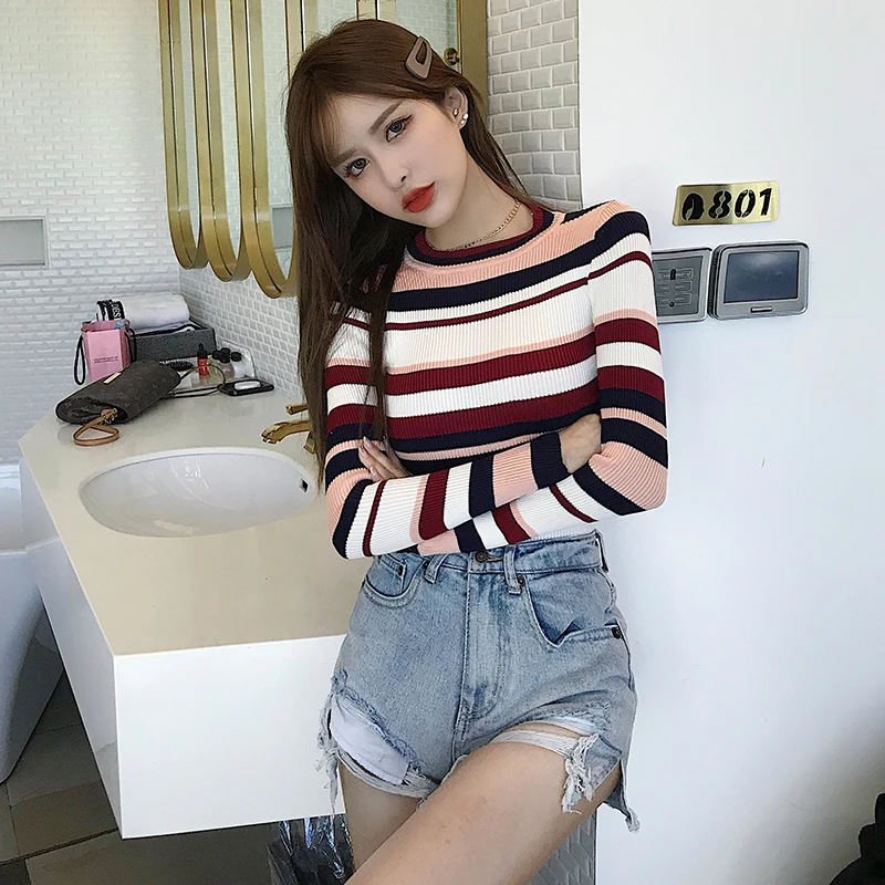 Джемпер женский вязаный с длинным рукавом Осень-зима | Женская одежда