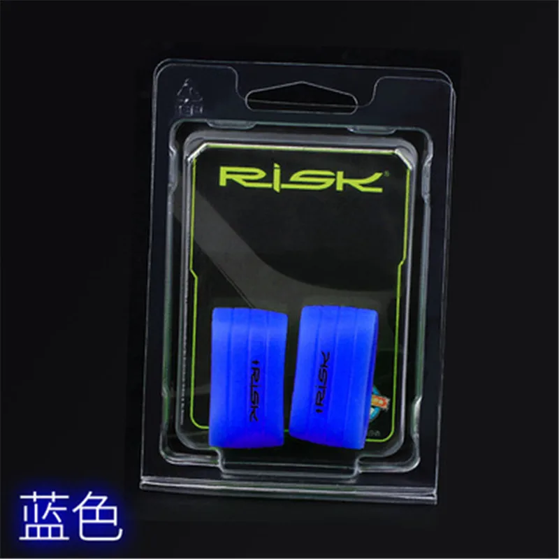 RISK 1 пара велосипедная лента для руля фиксированное кольцо резиновый Анти-пропуск дорожный велосипед заглушки для ручки бар лента - Цвет: BLUE