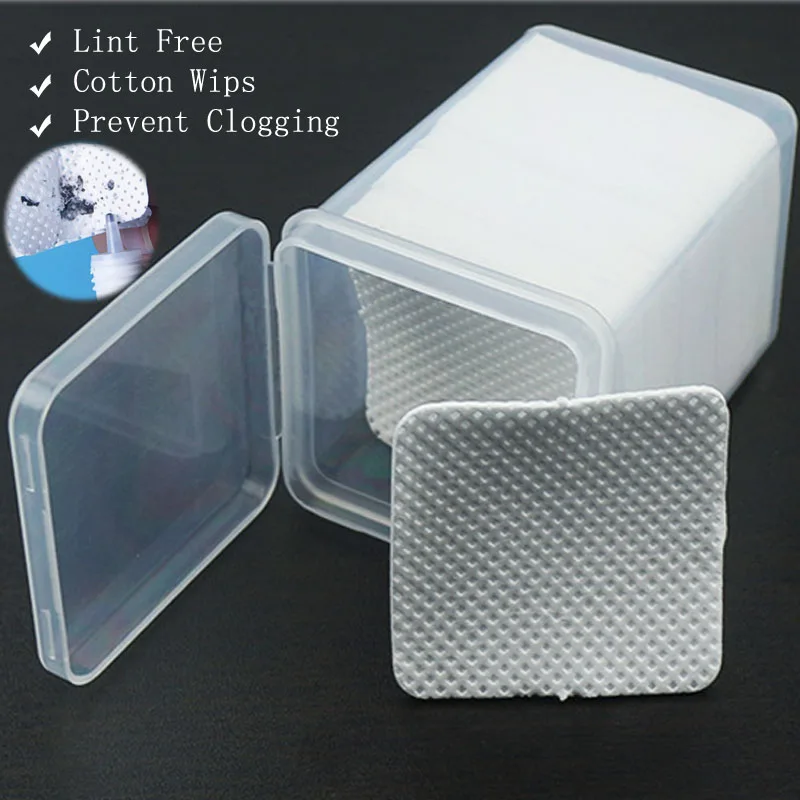 200pcs/горшок ресницы Клей Салфетки быстро очистить Ватные диски Безворсовая Ткань