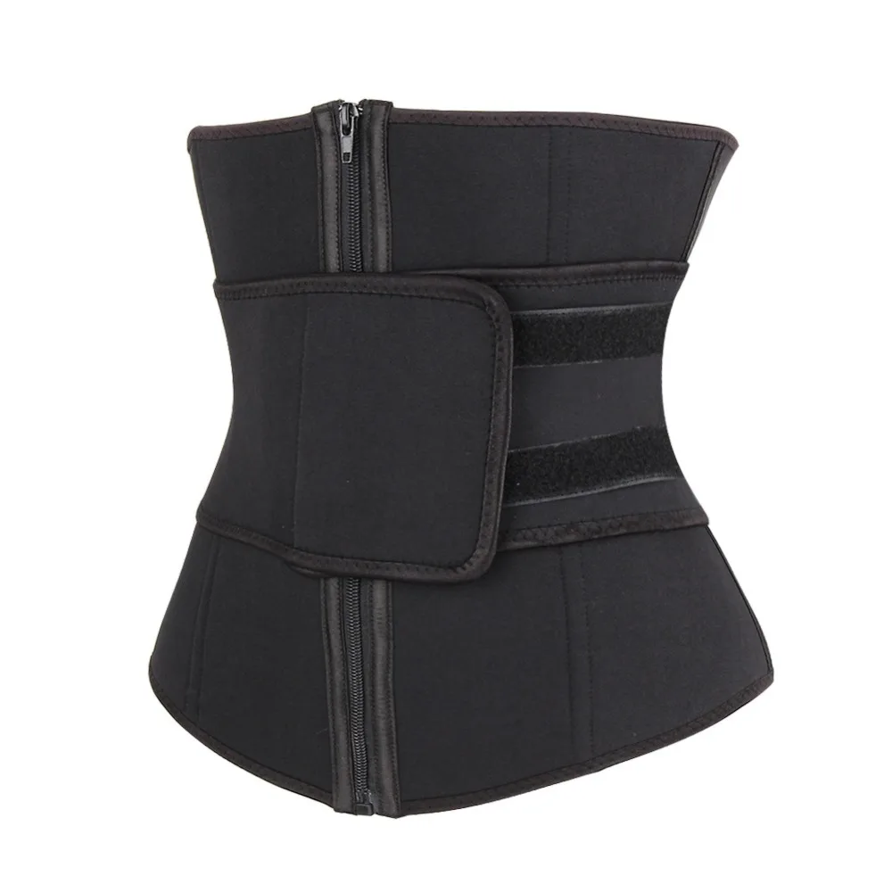 

Waist trainer Belt Zipper Neoprene Compression Waist Cincher body shaper Work out Underbust Corset bustiers Slimming Belt