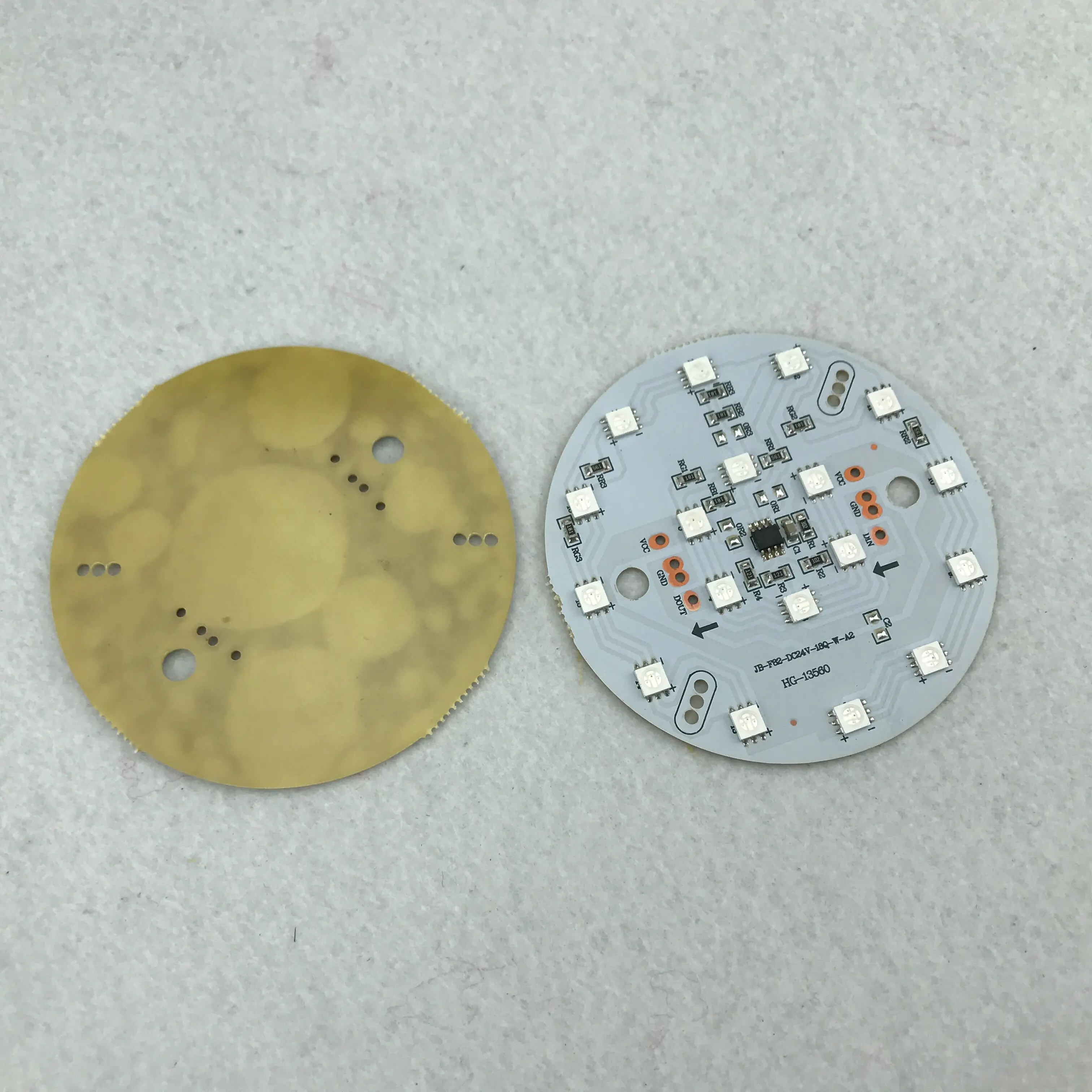 DC24V UCS2903 адресуемый пикселей PCBA 18 шт. 5050 SMD RGB LED диаметр 82 мм 4 32 Вт | Лампы и