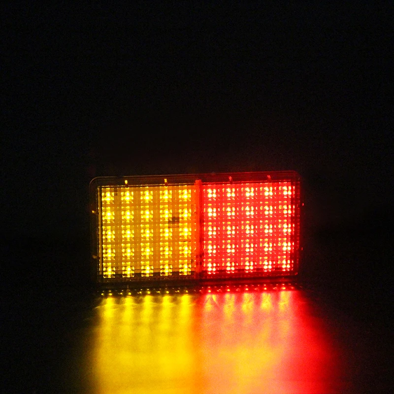 2021 New 12V Pair 50LED Rear Tail Light Lamp Trailer Truck Caravan Stop Reverse Indicator Red+Amber | Автомобили и мотоциклы