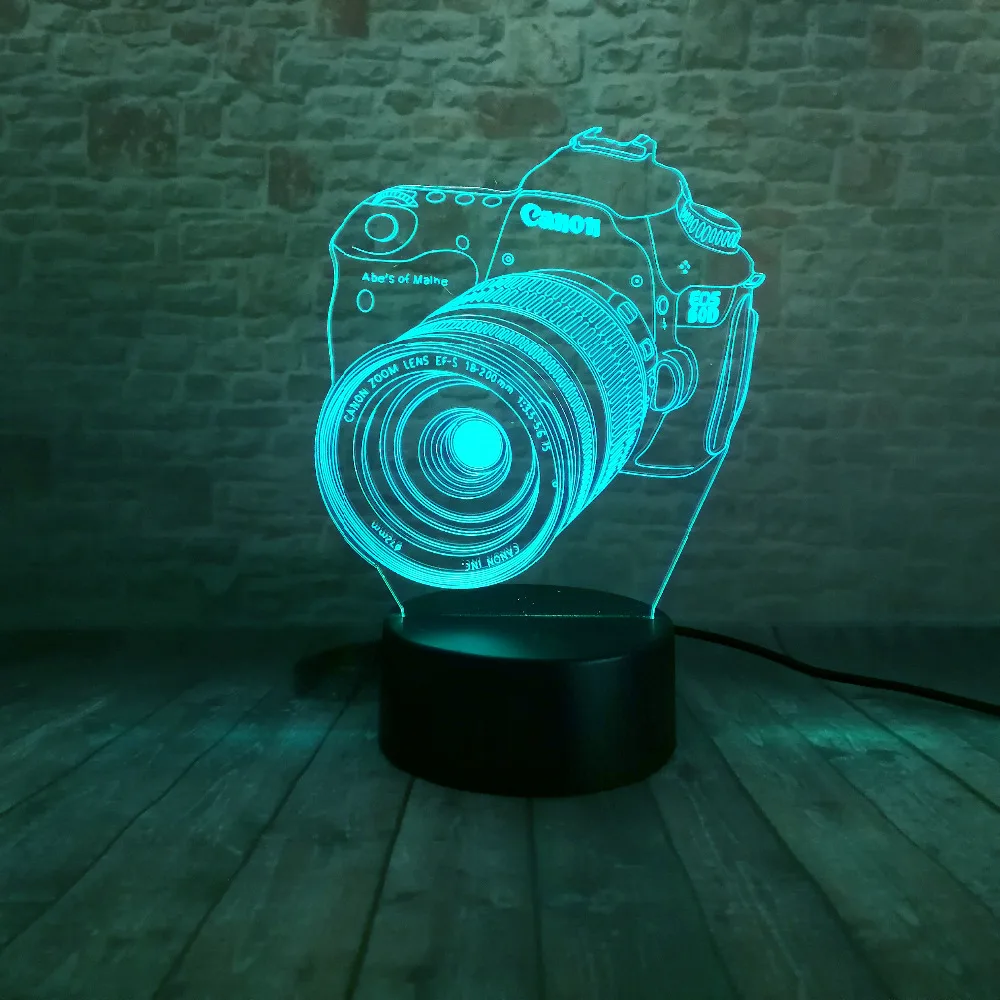Новый 3D камера Сенсорный пульт LED 7 цветов Изменение ночник Иллюзия ребенок дети
