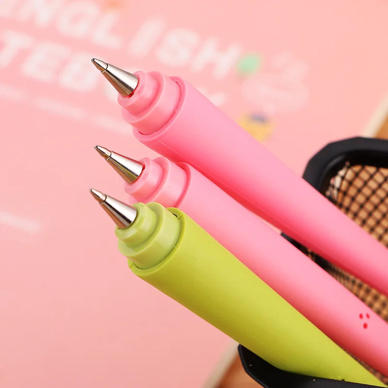 Из 2 предметов принт с героями мультфильмов Kawaii палец шариковые ручки мягкий клей