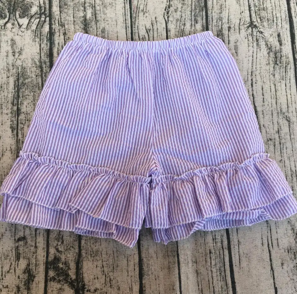 Модные детские шорты summber с оборками seersucker для девочек двойные шорты|ruffle shorts|shorts