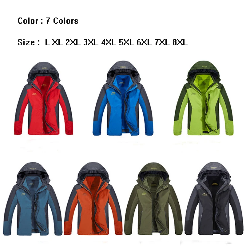 Ветровка мужская 3 в 1 теплая куртка для походов и отдыха на открытом воздухе 2