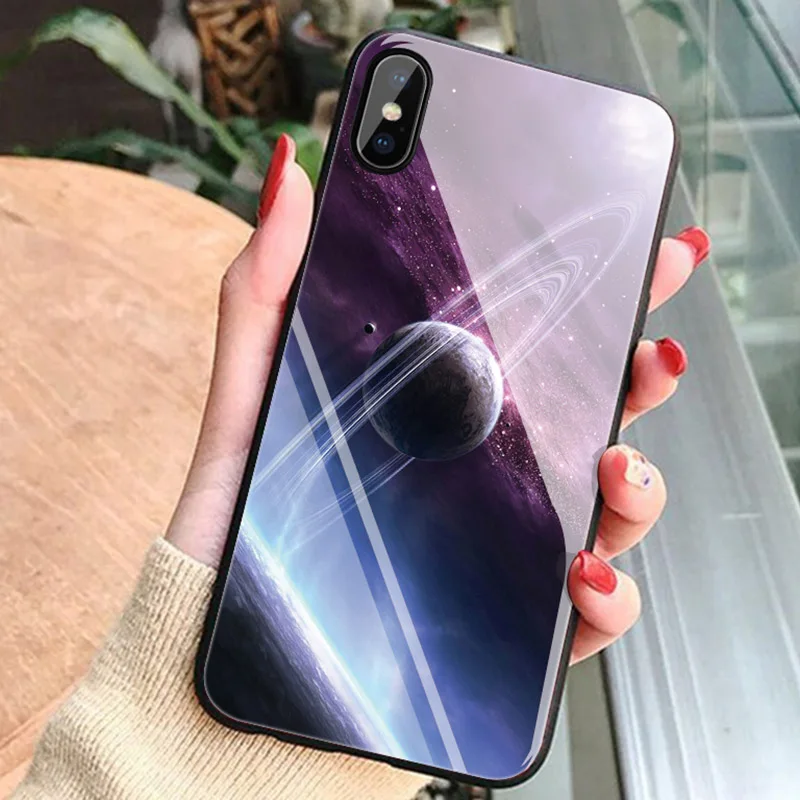 Роскошный стеклянный чехол для iPhone XR 8 7 Plus XS X чехлы plus телефона | Мобильные