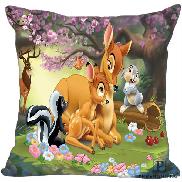 Square Pillowcases Декоративная Наволочка на заказ Бэмби и Фалин квадратная Наволочка на молнии лучший подарок 35X35,40x40,45x45 см(одна сторона) 180516-03 - Цвет: Square Pillowcases