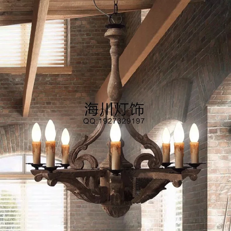 アメリカ の アンティーク シャンデリア ヴィンテージ木材ダイニング レストラン カフェ クラブ ハウス バー照明プロジェクト