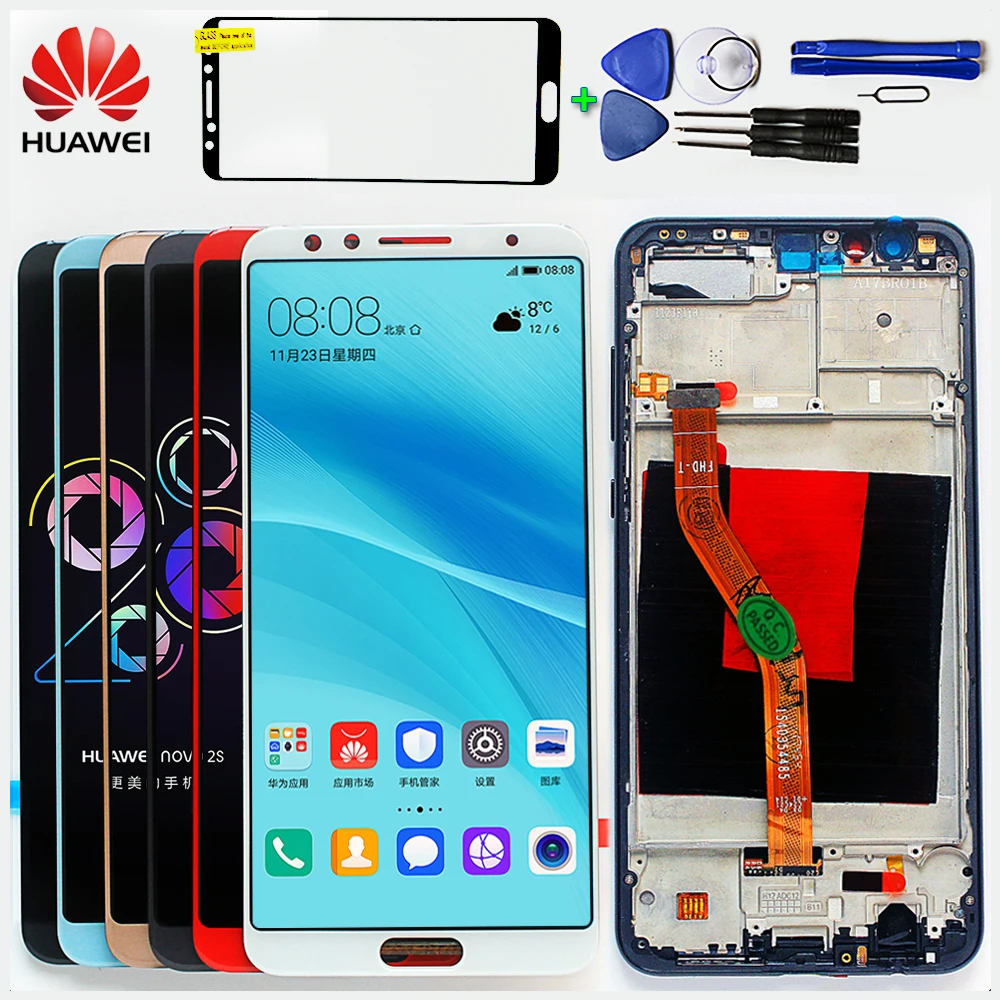 ЖК дисплей для Huawei NOVA 2S 6 0 дюймов сенсорный экран 2s HWI AL00 дигитайзер сборка рамка с
