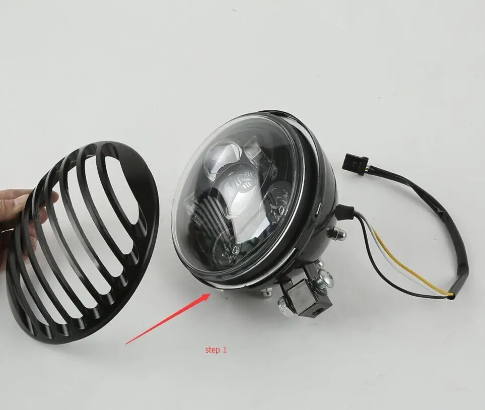 5,7" 5 3/4" CNC светодиодные фары Гриль Крышка для Harley Davidson Sportster XL 883 Железный 1200 04-14 на заказ XL1200C 1200 мотоцикл
