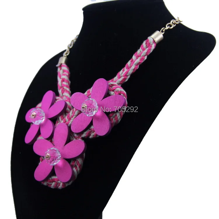 Женское деревянное Цветочное Ожерелье Подвески|statement necklace|flower pendantnecklace necklace |