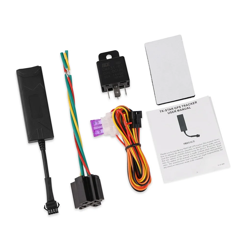 No Original Box TKSTAR Мини Автомобильный gps трекер дистанционно режет двигатель DC10V-80V мотоцикл GSM локатор TK806 в реальном времени ACC оповещение Бесплатное отслеживание программного обеспечения - Цвет: No Original Box
