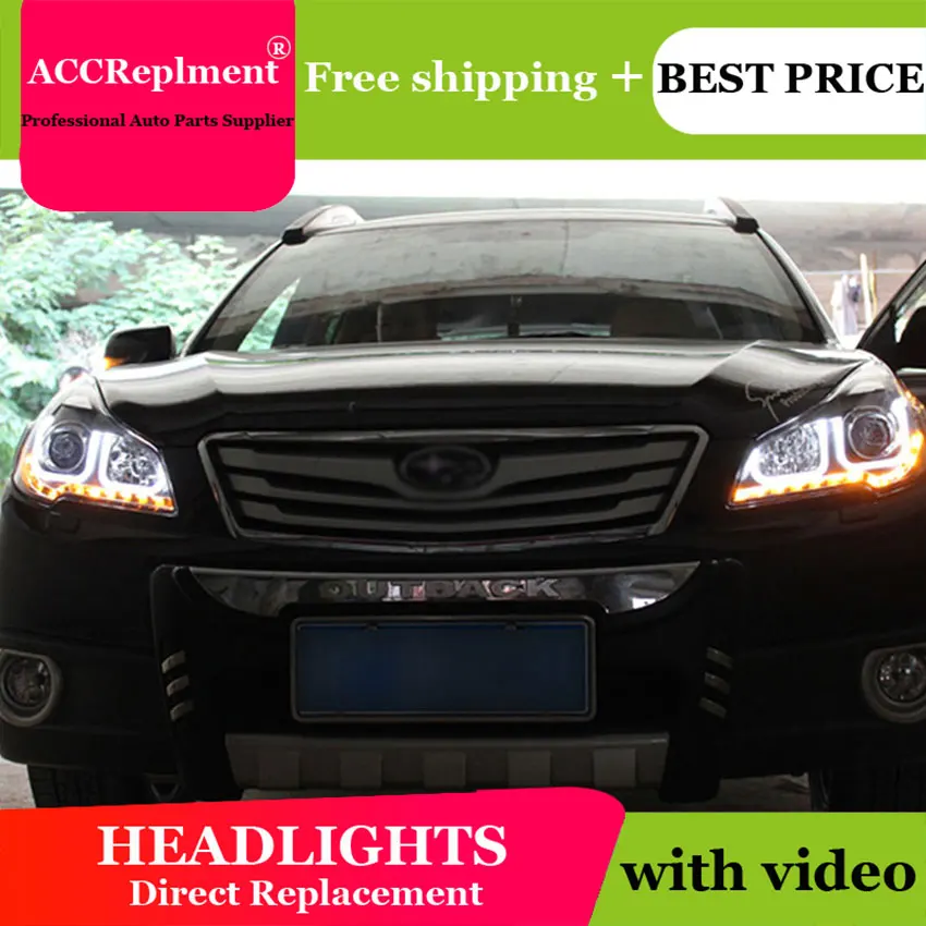 Стайлинг автомобиля для Subaru Outback фары 2010-2014 светодиодный ные DRL линзы двойной луч