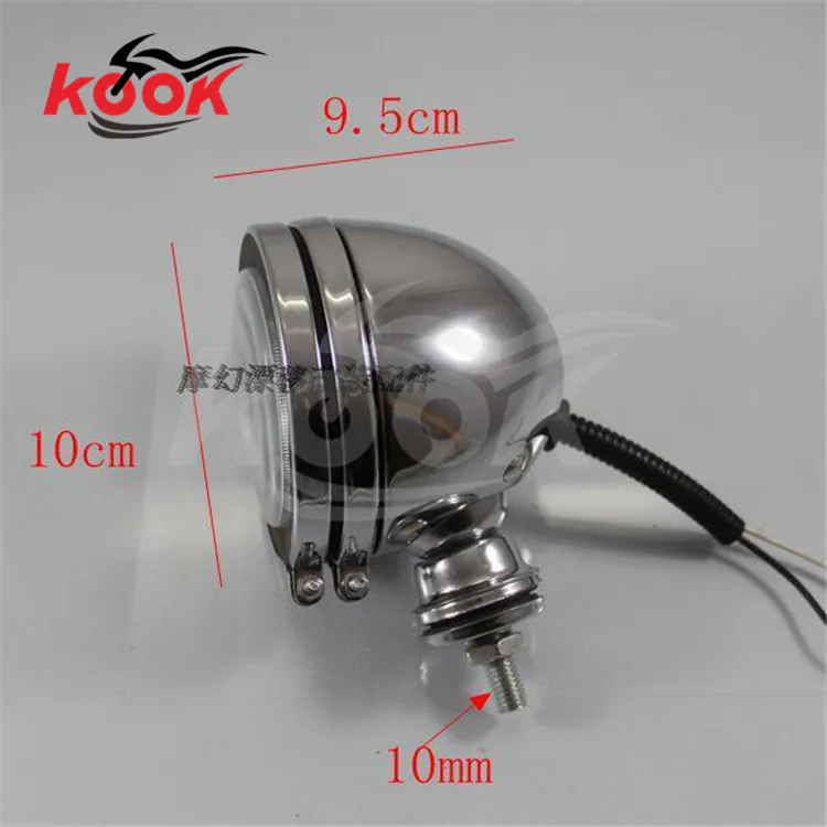 Фара мотоциклетная в винтажном стиле хром прозрачная белая для Harley Davidson Chopper Bobber