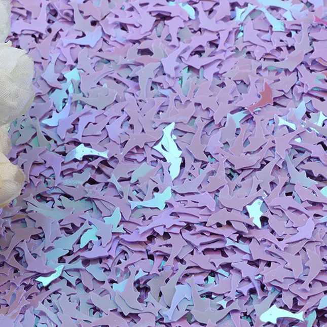 Light purple 10g Дельфин Форма, Сыпучие блёстки для поделок ногтей искусство украшения пайетками блесток "сделай сам" для одежды аксессуары для шитья - Цвет: Light purple