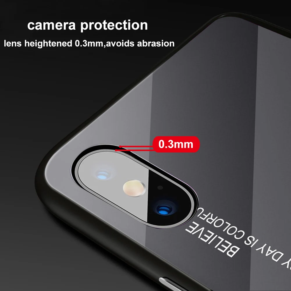 Ciciber чехлы для телефонов iPhone 7 8 6 6S Plus градиентный цвет Закаленное стекло Жесткий