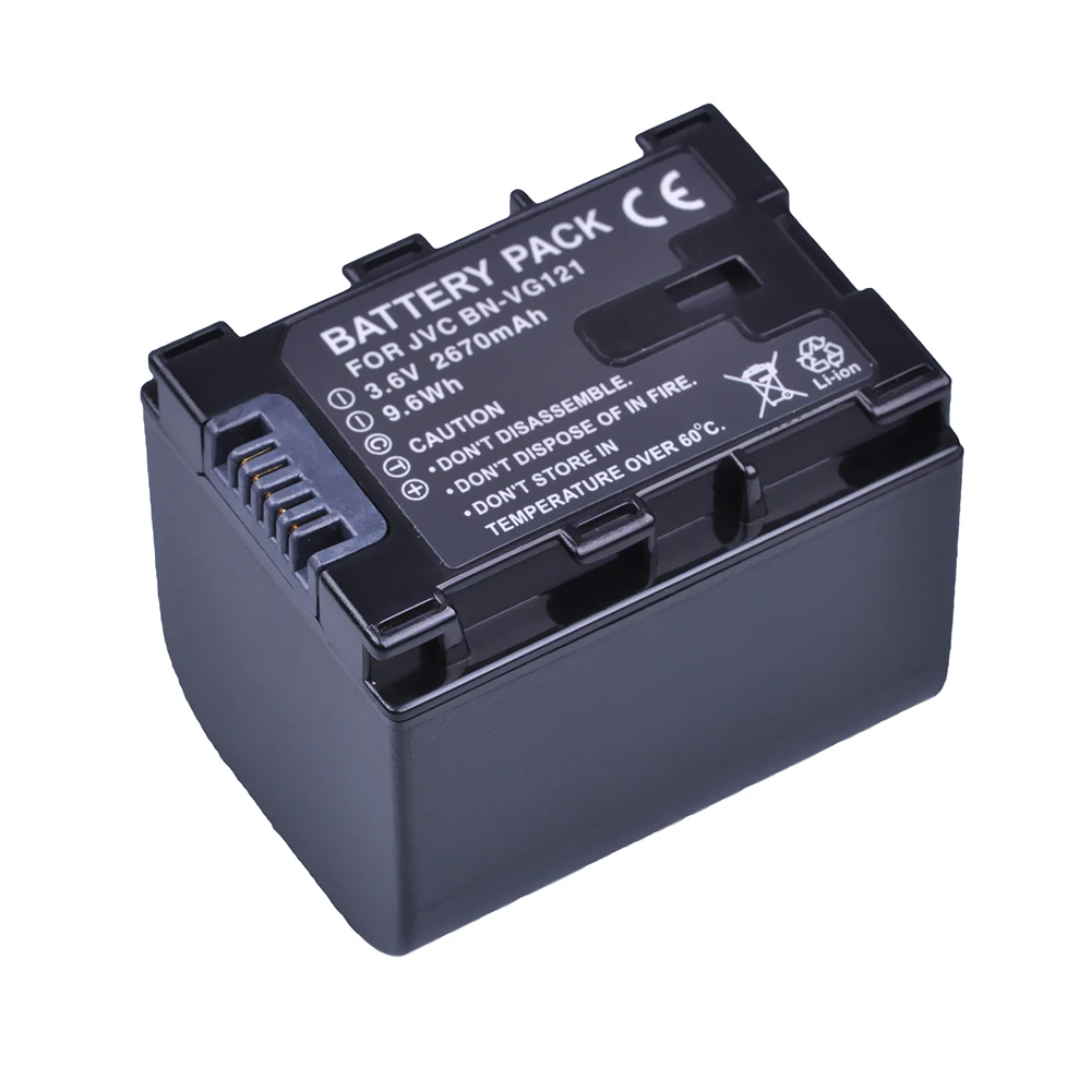 Батарея Batmax 3pc 2670mAh BN-VG121 VG121 + настенное зарядное устройство для JVC | Электроника