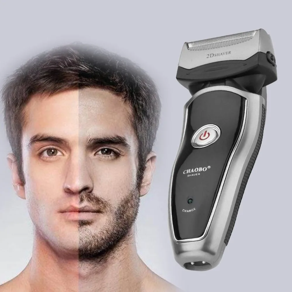 US Plug Rechargeable Cordless Electric Razor Portable Man Beard Shaver Groomer Double Side Trimmer Face Care Tool Dropshipping