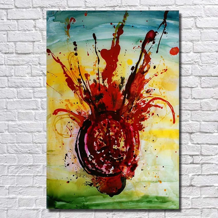 Окрашенная цветная картина 100% ручная роспись маслом Настенная современная