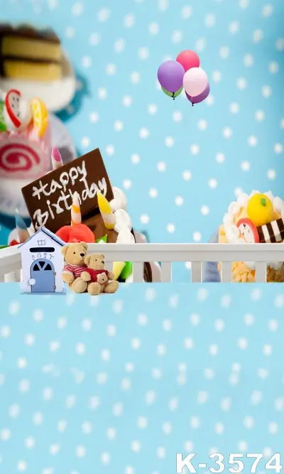

Backdrops birthday baby photography Vinyl children background fond studio photographie blue